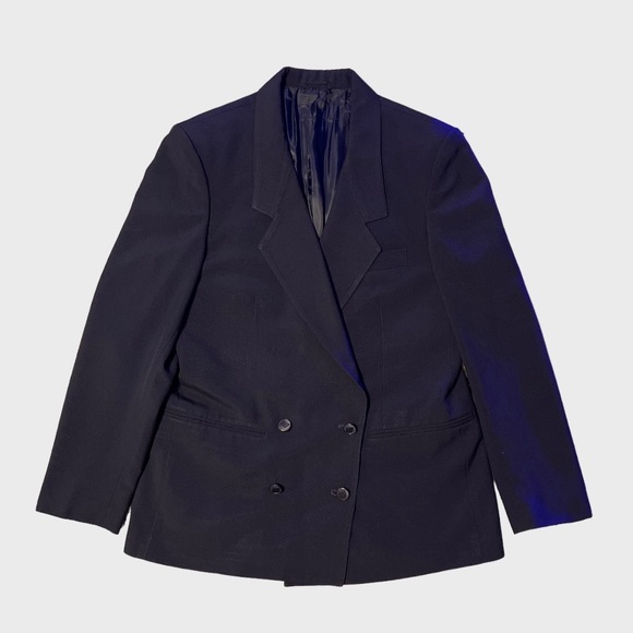 Vintage navy oversized double breasted blazer - Picture 4 of 4
